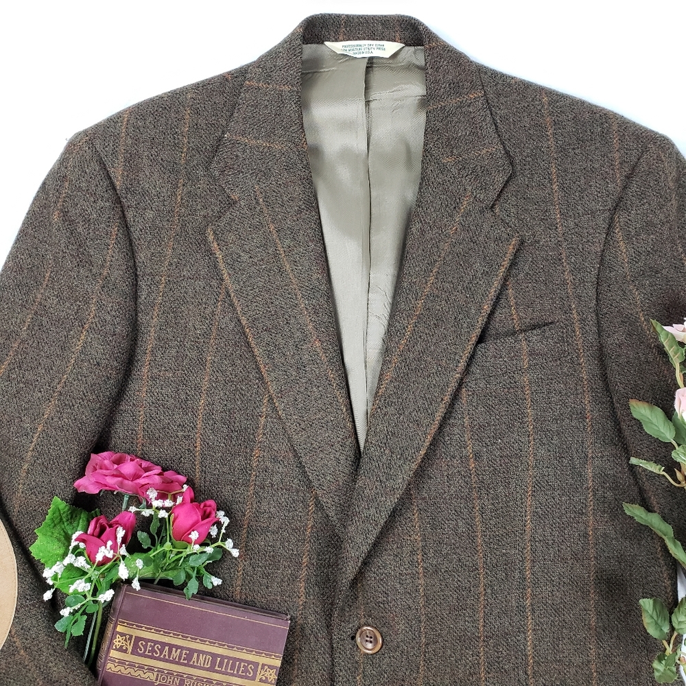 Vintage wool menswear blazer jacket - Picture 3 of 5
